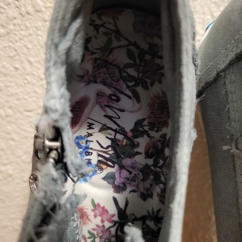 Blowfish Malibu Gray Hidden Wedge Sneaker Size 8 - Picture 12 of 13